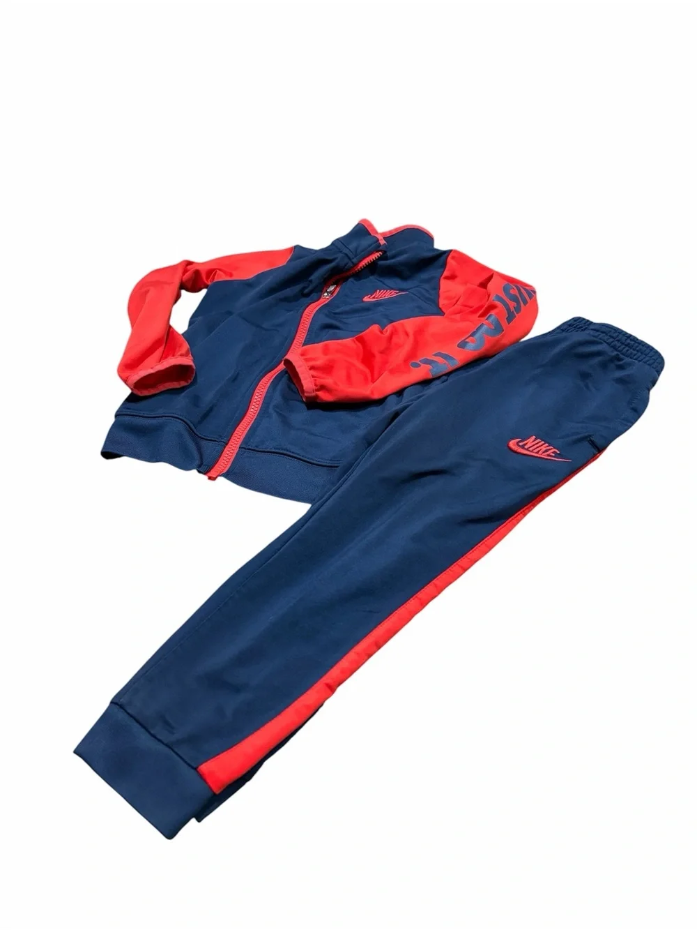 Nike 2-Piece Tracksuit Set 4T Blue & Red Toddler Outfit – Excellent Condition - Picture 2 of 5